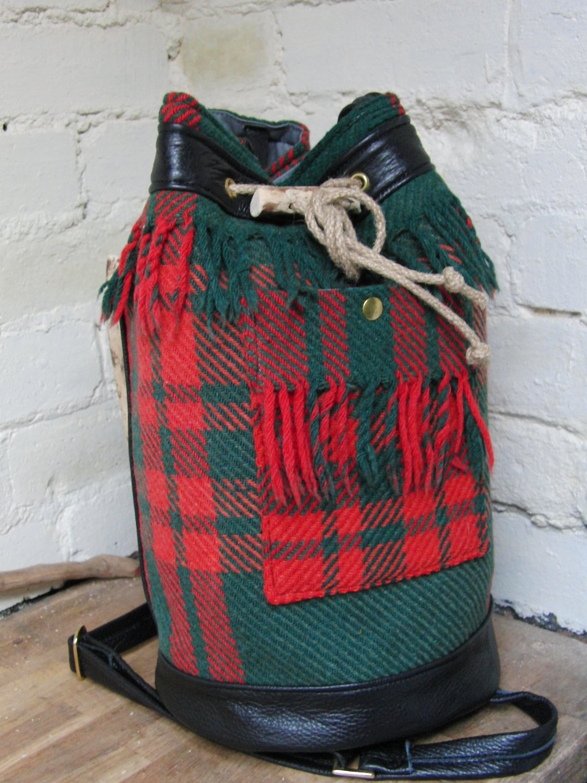 tartan duffle bag