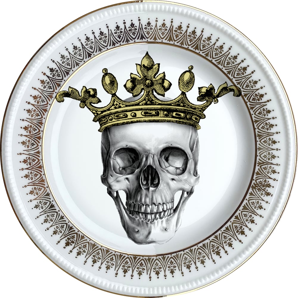 Image of Skeletor King - Vintage Porcelain Plate - #0717