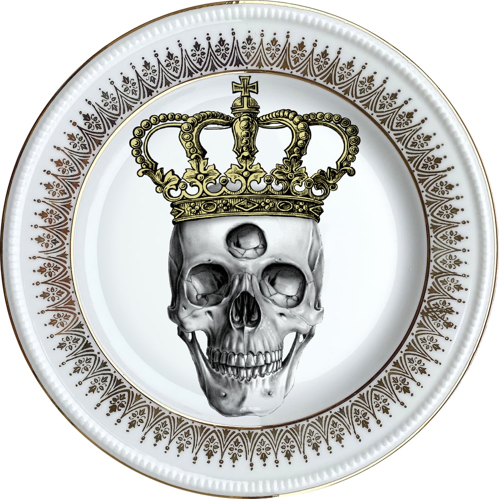 Image of Third Eye King - Vintage French porcelain Plate - Limoges France #0717