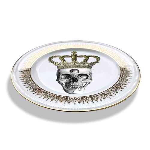 Image of Third Eye King - Vintage French porcelain Plate - Limoges France #0717