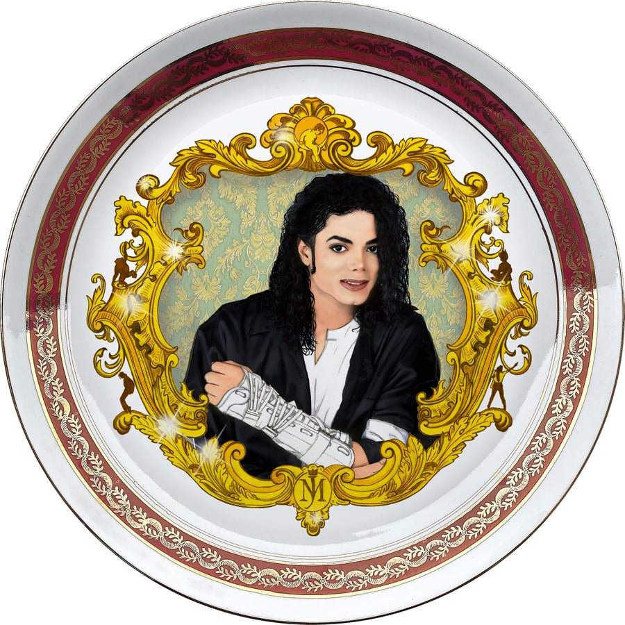 Image of The King Of Pop - Vintage Spanish fine porcelain Plate - #0720