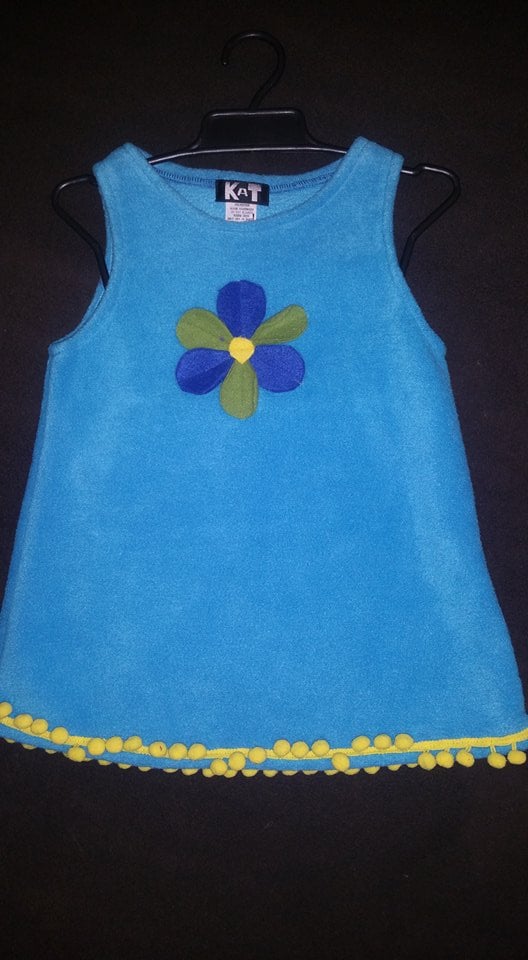 Image of Kids polar fleece dress - blue