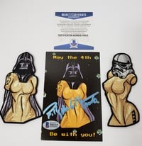 Image 1 of Star Wars bust set signed postcard by Billy Dee Williams 