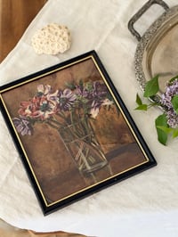 Image 1 of Aquarelle ancienne - bouquet d’anémones