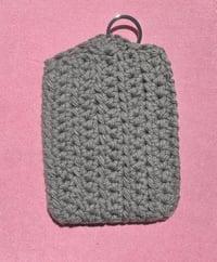 Image 3 of Grey Crochet Card Holder!