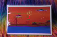 Image 1 of Golden Gate Bridge #1 Gouache Postcard 