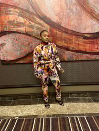 Image 1 of Multicolored Top & Pants Set