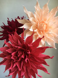 Image 3 of Dahlia Bouquet - Red, Maroon, Peach