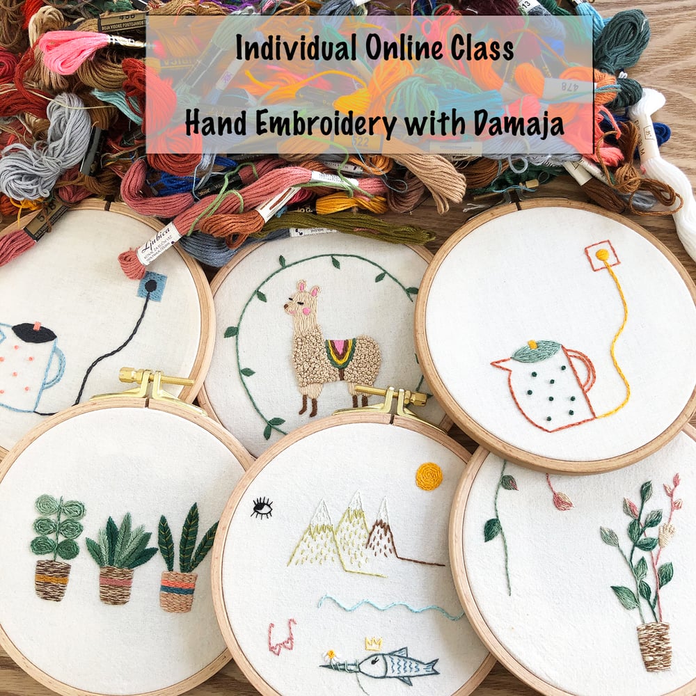 Image of Online class: Hand Embroidery with Damaja, adapted on each individual needs