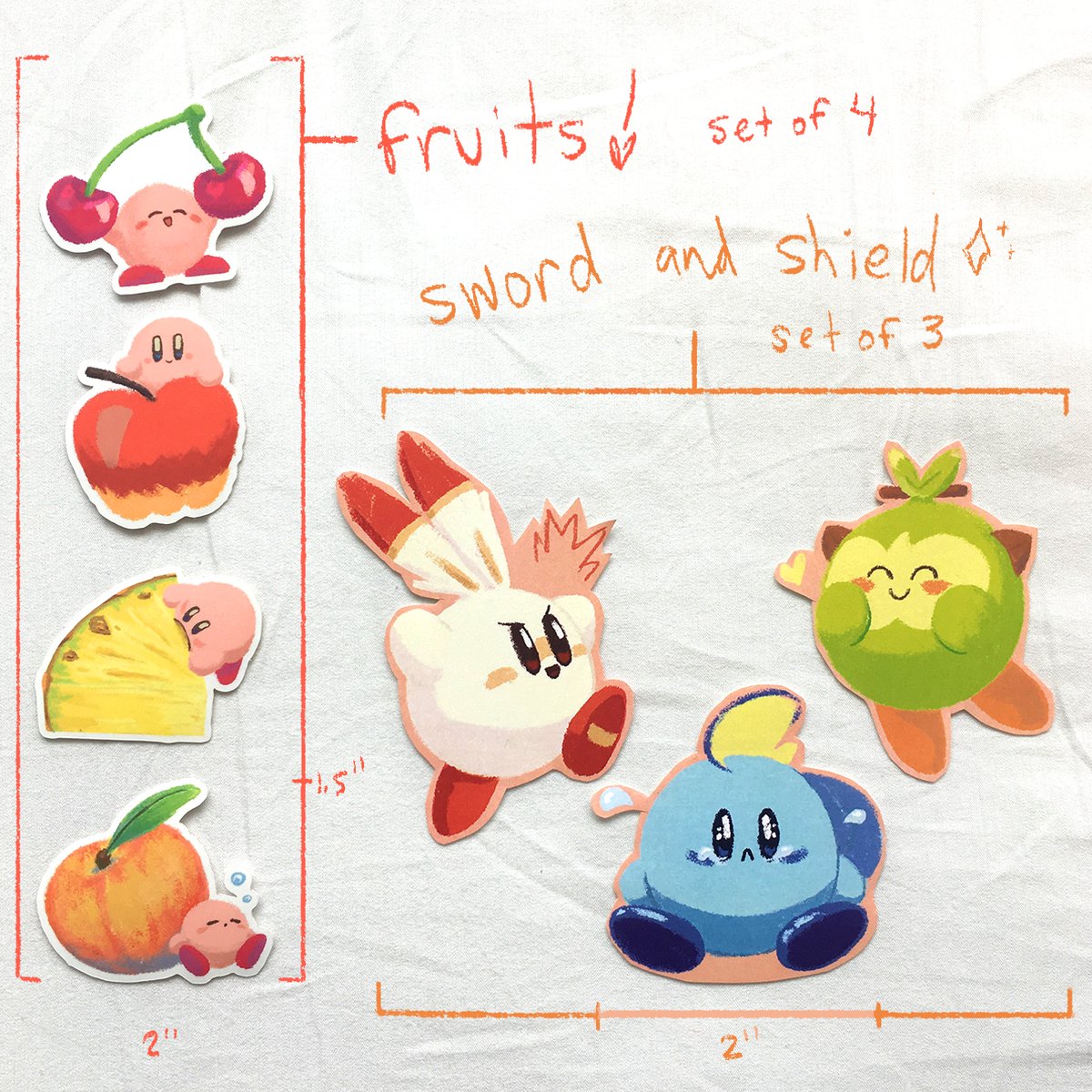 Set of 8 Kirby and the Forgotten Land Sticker Pack Kirby -  Norway