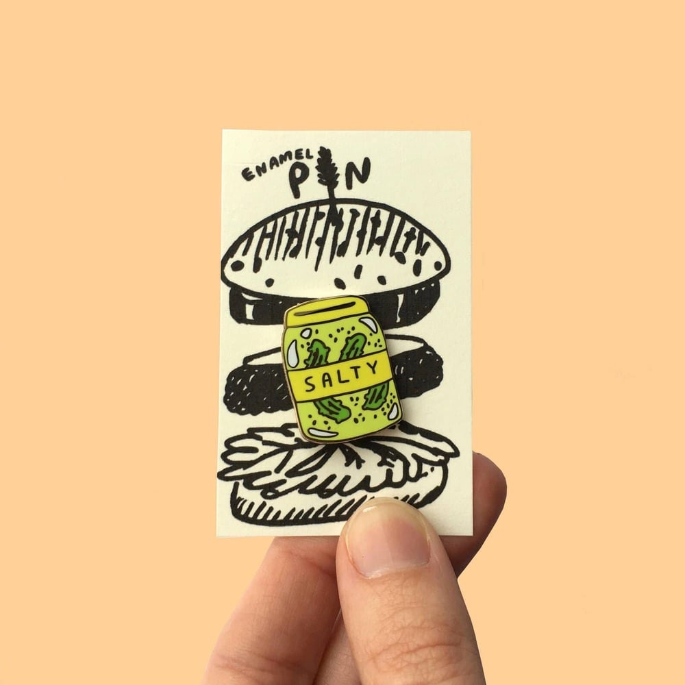 Image of Crunch Supply Salty Pickle Jar Pin