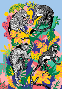 Image of Monkey Tree Print