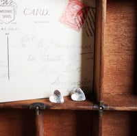 Image 3 of STERLING SILVER HEART STUDS ~ individually hand made