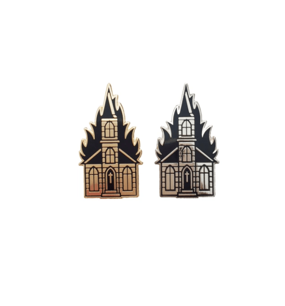 Image of Burning Church pin