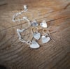 STERLING SILVER HEART DROP EARRINGS~ individually hand made 