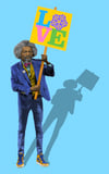 Frederick Douglass Love Sticker