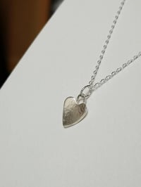 Image 3 of  STERLING SILVER HEART PENDANT ~ individually handmade