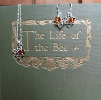 Image 5 of STERLING SILVER BEE PENDANT WITH OR WITHOUT AMBER