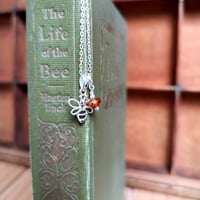 Image 2 of STERLING SILVER BEE PENDANT WITH OR WITHOUT AMBER