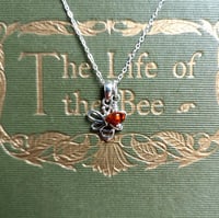 Image 3 of STERLING SILVER BEE PENDANT WITH OR WITHOUT AMBER