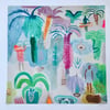 Palm Grove Garden Giclee Print