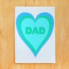 Dad Heart Shadow Greeting Card