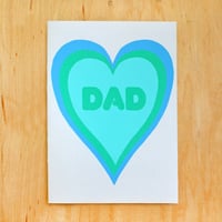 Dad Heart Shadow Greeting Card