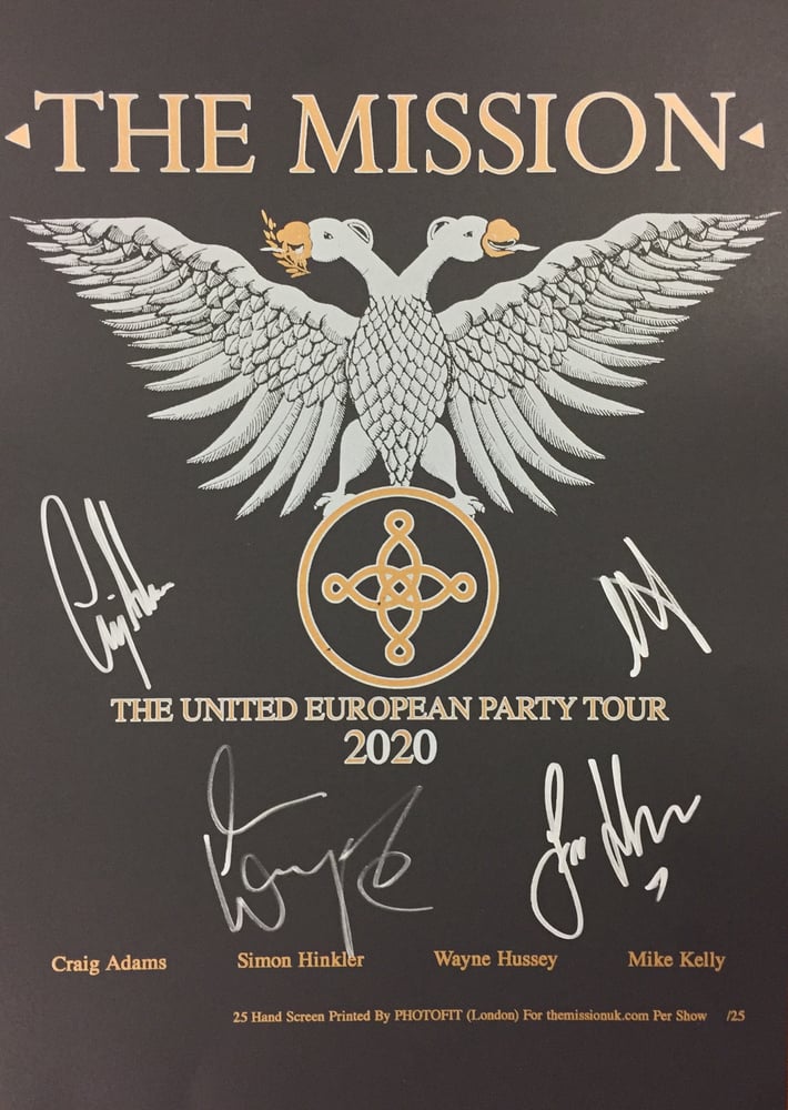 Image of The Mission - The United European Tour 2020 Screen Print Poster 