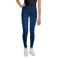 Image 3 of Girl's Techno Leopard Yoga Pants