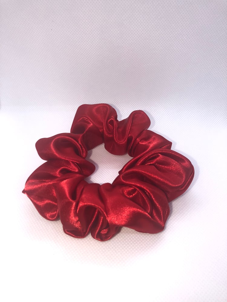 Image of Red Satin Scrunchie