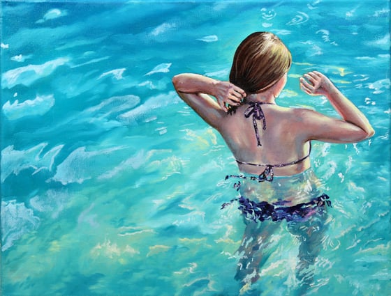 Image of Print - Wading in the Water