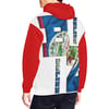 BZ ALL OVER PRINT HOODIE RED SLEEVES/HOOD All Over Print Hoodie for Men (USA Size)
