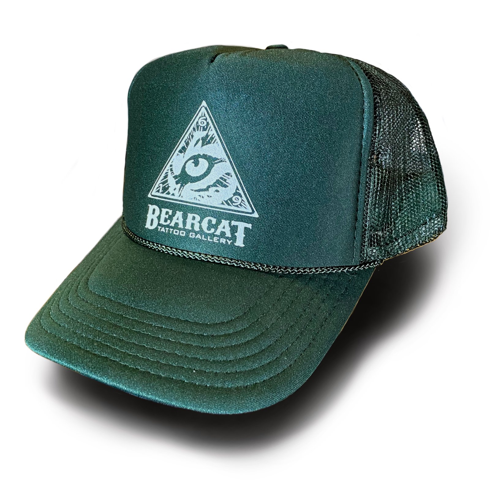 forest green trucker hat