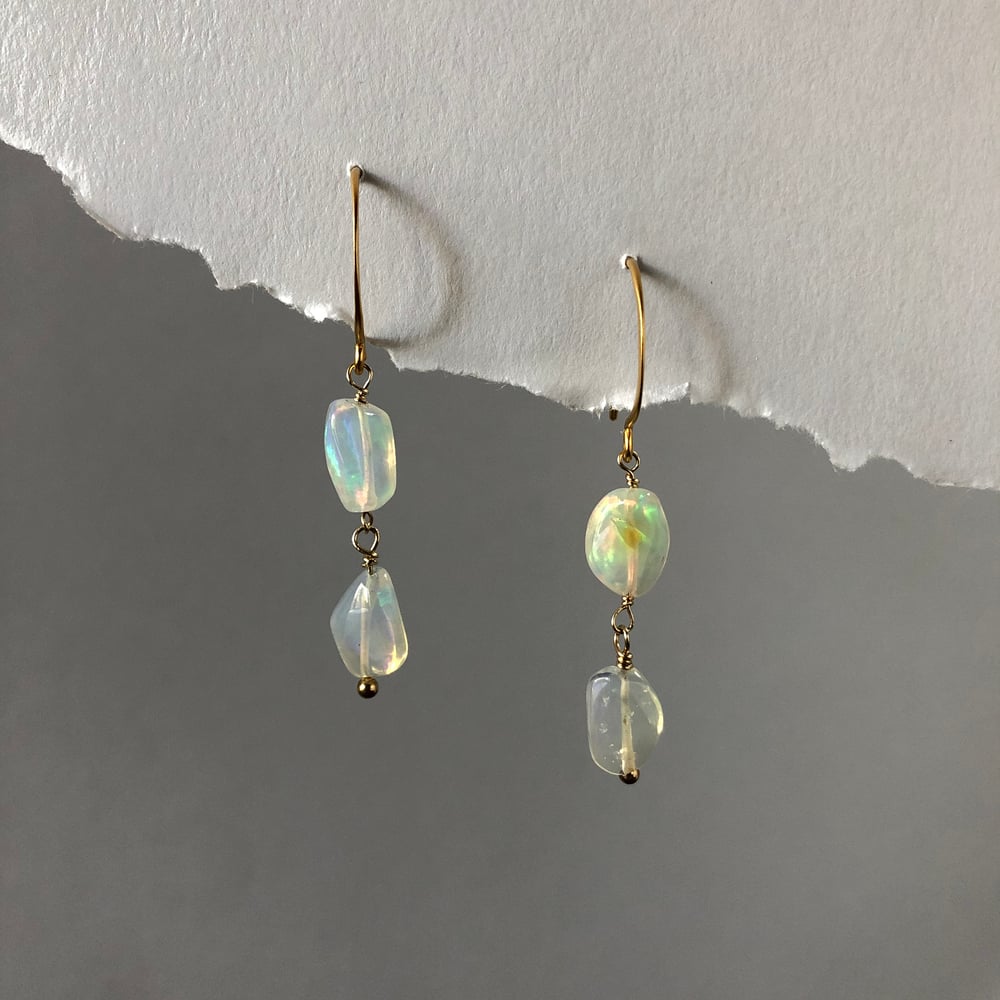 Image of Opal Pebble Earrings