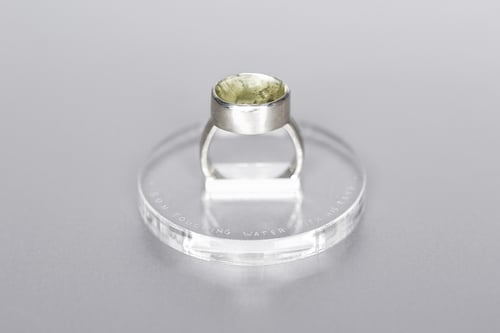 Image of "Sun touching water.." silver ring with heliodor  · SOL CONTRECTANS.. ·