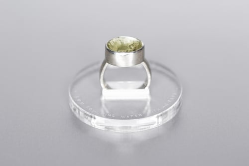Image of "Sun touching water.." silver ring with heliodor · SOL CONTRECTANS.. ·