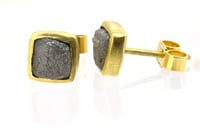 Image 2 of Diamond cube studs in 18ct Yellow gold