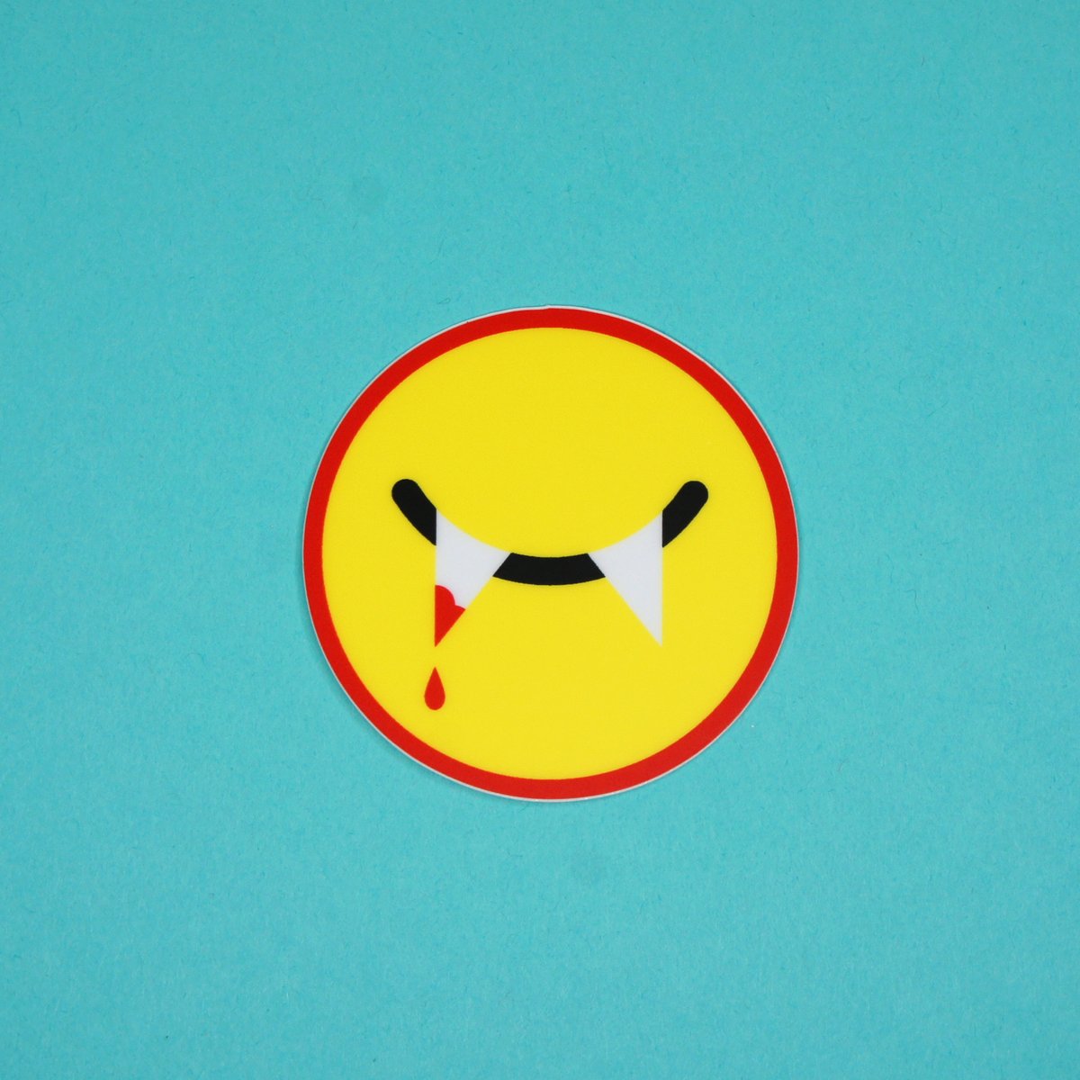 Vampire Smiley Sticker