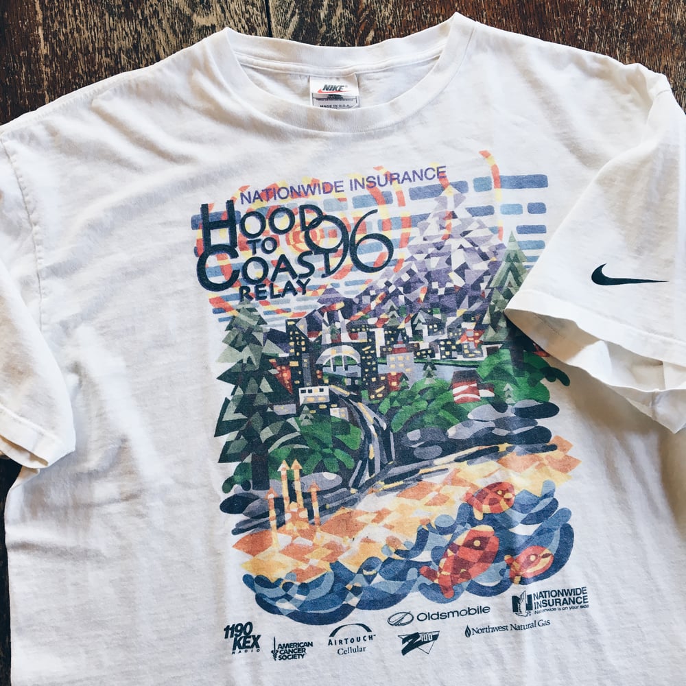 Image of Original 1996 Nike Hood To Coast Tee.