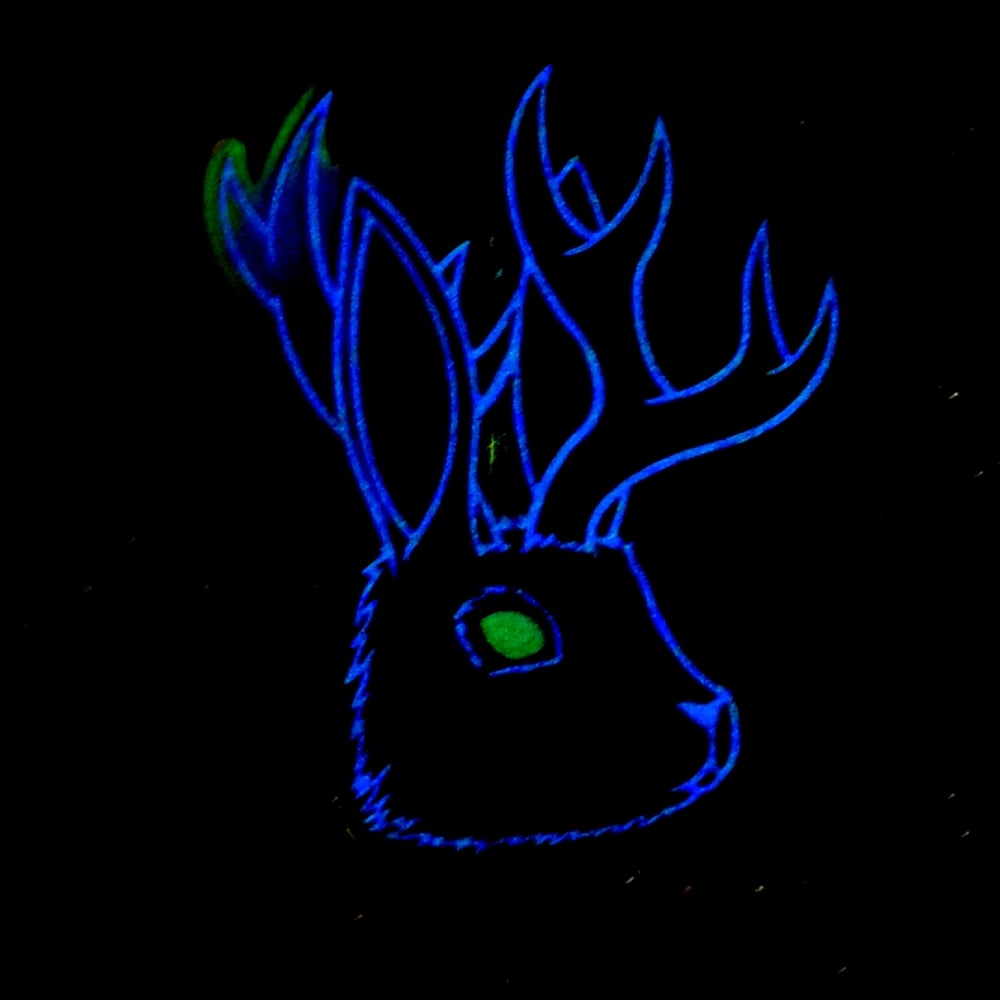 Rainbow Jackalope Pin