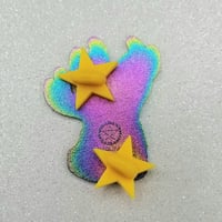 Image 3 of Rainbow Jackalope Pin