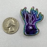 Image 4 of Rainbow Jackalope Pin
