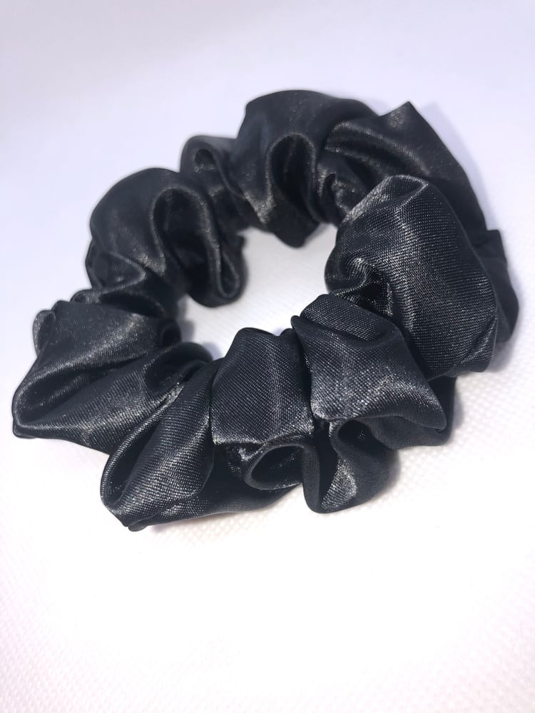 Image of Black Satin Scrunchie