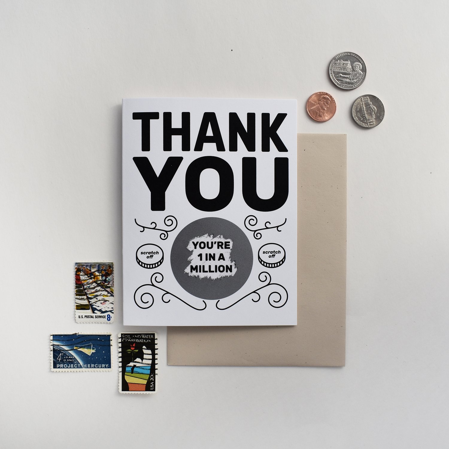 Image of One in a Million Thank You Scratch Card