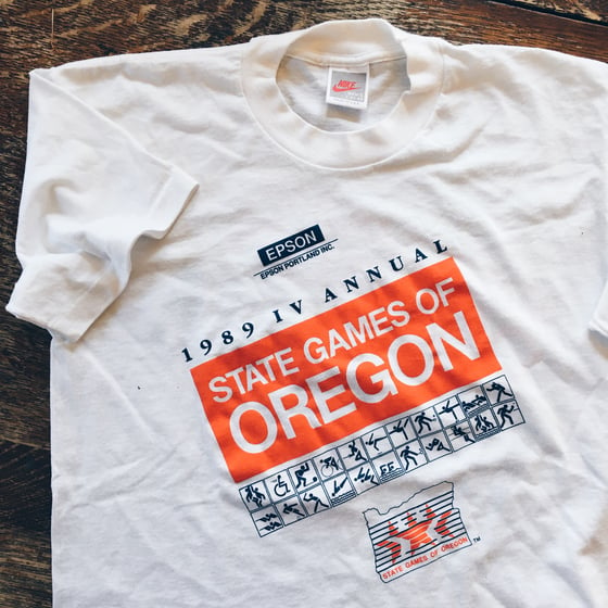 Image of Original 1989 Nike State Games Tee.