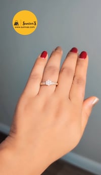 Image 2 of Cute Sarika_Adjustable American Diamond Ring  Copy