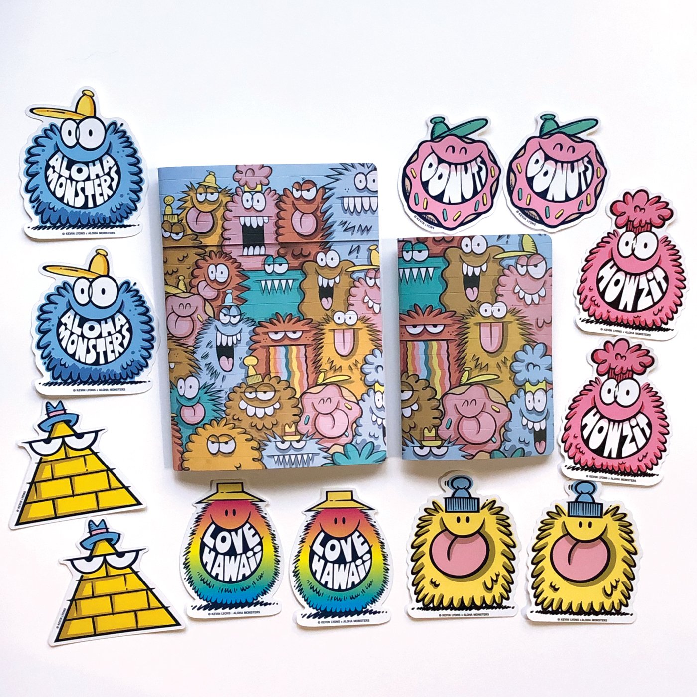 JUMBO SET: NOTEBOOK SET + 12 STICKERS / Kevin Lyons