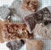 leather coin & phone fur purses