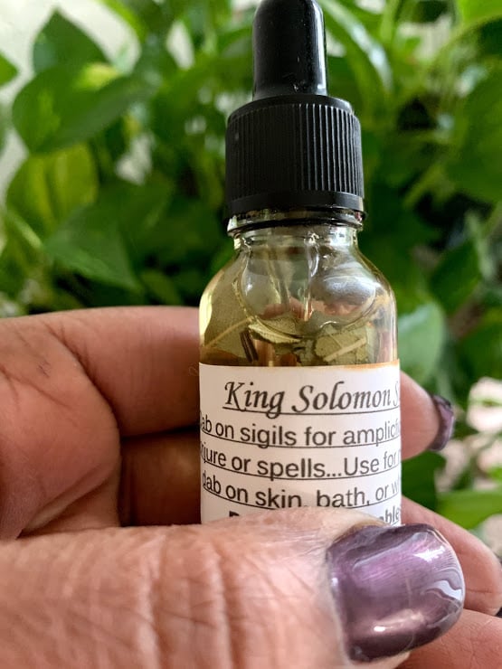 Image of King Solomon Oil Sigil Magic Candle Magic Alchemy psalms