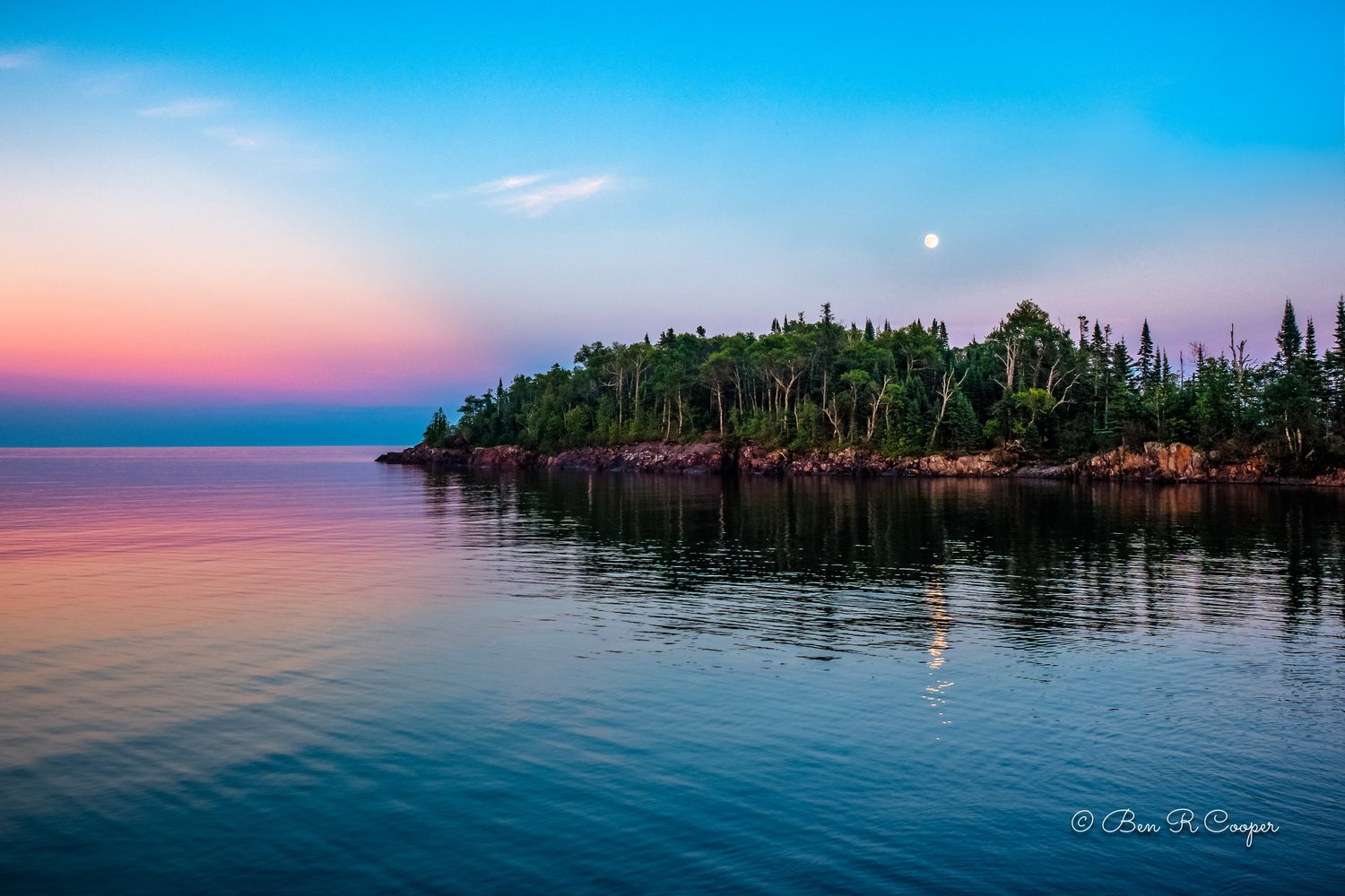 Moon Over Grand Marais